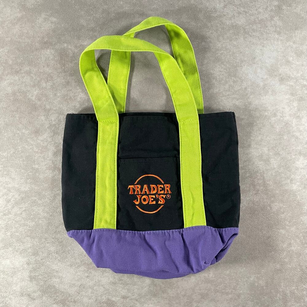 Trader Joe's Halloween Mini Canvas Tote Bag Edition 11x10